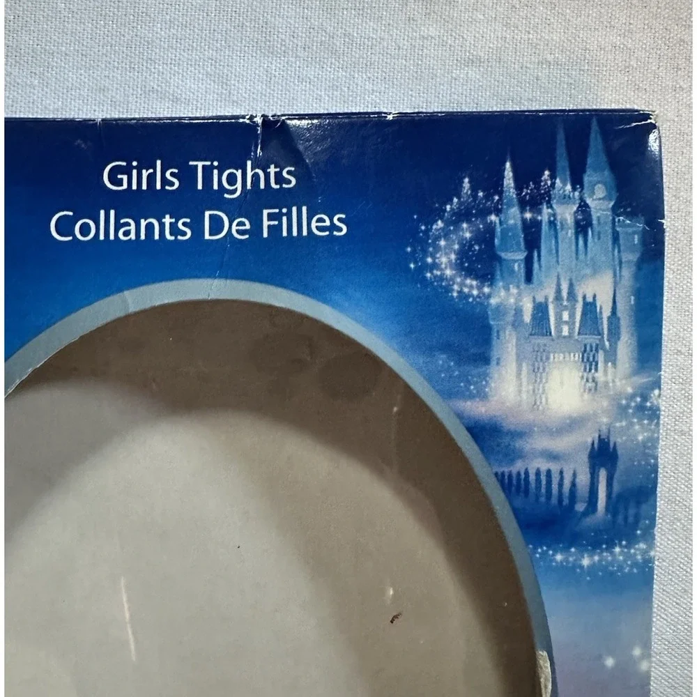 Disney Store Girls' Silver Glitter Stars Printed Nylon Tights 10-12‎ Cinderella